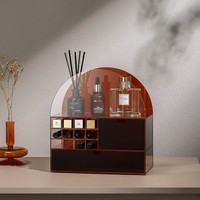 Boîte de rangement cosmétique de bureau en acrylique avec tiroirs, organiseur de coiffeuse pour produits de soin et rouges à lèvres