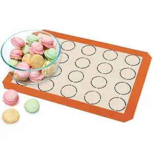 Custom Home Küche Gebäck Werkzeuge Hitze beständige Antihaft-Keks Macaron Sheet Silikon Back matte