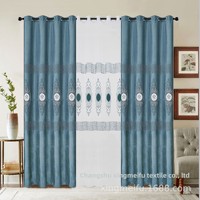 Rideaux en velours brodés à motifs géométriques, best-sellers en Afrique, 100 % polyester, ensembles de rideaux occultants et voilages personnalisables pour