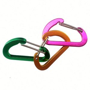 Custom Logo Mini Aluminum Carabiner <b>Clip</b> D Shaped Key Holder Spring Snap <b>Hook</b> for Outdoor Event Giveaways - Product Image 5