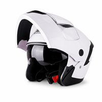 Casque de moto modulable intégral à visière relevable, certifié ABS DOT, double visière, déverrouillage rapide, pour adulte