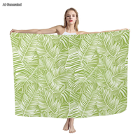 Hawaii Tropical feuille de palmier feuille de bananier vêtements de plage paréo sarongs écharpe personnalisée robe de plage maillot de bain enveloppement couvrir sarong