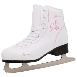 Chaussures de patins à <span class=keywords><strong>glace</strong></span> en cuir PVC avec velours, bottes de patins à roulettes pour débutants - Product Image 3