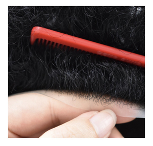Peluca Negra Africana <span class=keywords><strong>para</strong></span> Hombre, Postizo Masculino Atractivo, Cabello Humano Virgen 100% Real, Base de PU, Afro Rizado, <span class=keywords><strong>para</strong></span> Uso Diario y Fiestas - Product Image 5