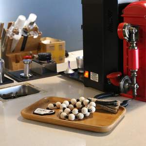 Meplait perles en bois naturel et guirlande de corde de jute motif ovale ornement suspendu sur le thème du café pour la décoration intérieure - Product Image 4