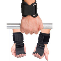 Venta al por mayor Gimnasio Fitness Set Ganchos de levantamiento de pesas Empuñaduras de levantamiento de potencia de alta resistencia Correas de muñeca acolchadas