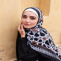 Écharpe personnalisée à quantité minimale de commande bas avec différents pays Drapeau Poncho Écharpes en mousseline de soie Imprimé Kuffiyeh Hijab Écharpe Palestine