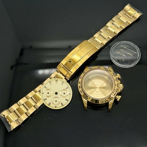 Caja de <span class=keywords><strong>Reloj</strong></span> Multifunción Multicolor en Oro y Oro Rosa, Cristal de Zafiro, Brazalete con Eslabones, Movimiento VK63A, Acero Inoxidable 316L, 29.5mm - Product Image 2