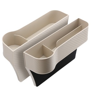 Car <b>Storage</b> Box Carbon Fiber Texture Plastic Interior Organizer For Center Console Gap <b>Storage</b> With 1-3 Compartments Waterproof - Product Image 5