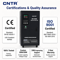 Régulateur de tension automatique monophasé CNTR SVC 20KVA 16KW, sortie AC 220V, écran LCD, AVR pour appareils électroménagers et bureautiques