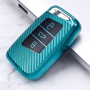 Custodia Intelligente in Fibra di Carbonio per Chiavi <span class=keywords><strong>VW</strong></span> Jetta Tiguan Atlas Arteon, Cover Chiave <span class=keywords><strong>VW</strong></span> Nuova Magotan B8, Portachiavi Auto - Product Image 6