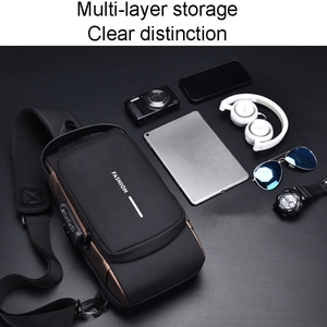 WEIXIER X314 Wasserdichter Sport-Umhängetasche USB-Aufladung Diebstahls ichere Einzels ch ulter taschen Umhängetasche - Product Image 5