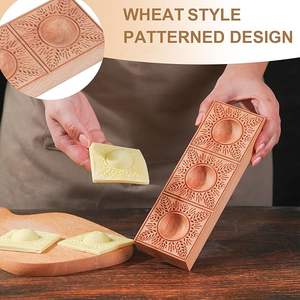 Doble cara Sunburst patrón de trigo Ravioletti moldes de madera Pasta <span class=keywords><strong>Ravioli</strong></span> tablero Triple <span class=keywords><strong>Ravioli</strong></span> moldes - Product Image 4