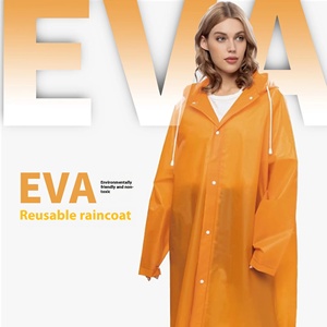 Chubasquero no desechable combinado EVA para hombres y mujeres adultos impermeable portátil grueso para Poncho para viajes al aire libre fábrica al por mayor - Product Image 2
