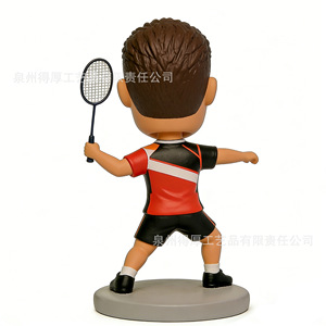 Figura Personalizable de Jugador de Bádminton, Muñeco Coleccionable, Decoración para Coche o Escritorio, Souvenir para Fanáticos, Resina Sintética, Impresión Digital - Product Image 3
