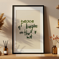 Set di poster per lo yoga - Quadri da parete con citazioni ispiratrici in stile boho per l'arredamento dello studio di yoga (set da 6 pezzi)