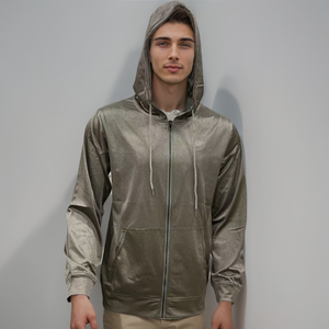 Modische 100% Silberfaser-Kapuzenjacke Anti-Strahlungs-EMF-Schutzkleidung <span class=keywords><strong>T</strong></span>-Shirt Mantel für Herren - Product Image 2