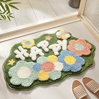 Ins Style Fresh Home Tapis de sol lavable antidérapant Tapis de porte d'entrée absorbant Tapis de salle de bain
