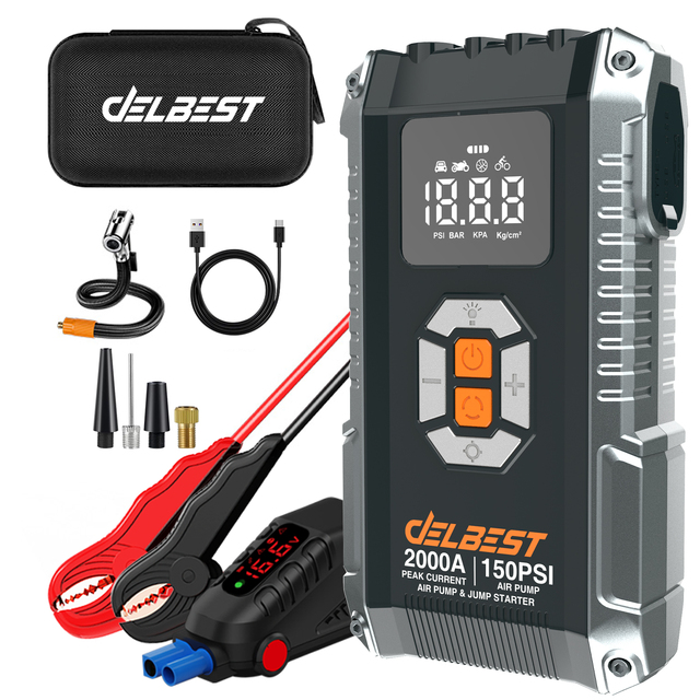High-Power 21800mah Smart Cable Car Jumping Starters for 12V Vehicles Peak Current 2000A