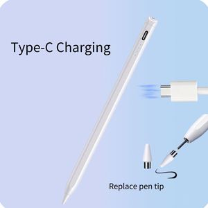 Botón pulsador universal con atracción magnética y punta reemplazable para iPad Pencil, compatible con pantallas táctiles iOS/Android, de aluminio. - Product Image 3