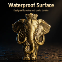 Étiquette de bouteille en métal en papier texturé écologique, logo personnalisé en relief, autocollant imperméable pour la distillerie, flacon en verre cosmétique