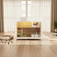 Villa de luxe moderne pour chat, enclos extérieur spacieux, cage durable pour chat, mobilier pour animaux de compagnie pour animaleries et hôtels