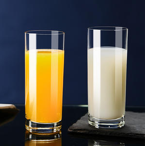 Venta al por mayor de cristalería transparente, agua potable, té, leche, cerveza, taza recta, vasos de bola alta, logotipo de Color personalizable, 120/220/300ml - Product Image 1