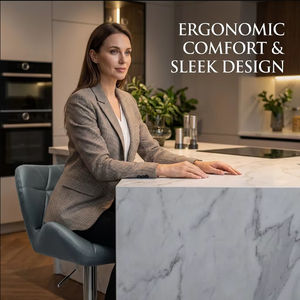 Muebles <span class=keywords><strong>de</strong></span> Comedor, Taburetes <span class=keywords><strong>de</strong></span> <span class=keywords><strong>Bar</strong></span> Modernos <span class=keywords><strong>de</strong></span> Estilo Nórdico, Base <span class=keywords><strong>de</strong></span> Metal para Uso Comercial en Cocina, con Reposapiés, <span class=keywords><strong>Sillas</strong></span> <span class=keywords><strong>de</strong></span> <span class=keywords><strong>Bar</strong></span> Giratorias <span class=keywords><strong>de</strong></span> Cuero PU - Product Image 5