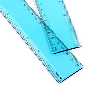 12 дюймов Прозрачная Пластиковая Гибкая прямая Линейка с дюймами и метрикой для школьного класса и домашнего офиса, измерительный инструмент - Product Image 3