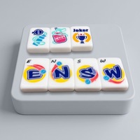 Jeu de Mahjong Américain 160 Tuiles Série Pickleball – Tuiles Artistiques en Acrylique pour 4 Joueurs – Écologique – Cadeau Personnalisé OEM