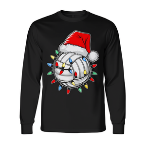 Santa Volleyball Ball - Camiseta de manga larga para niños y jóvenes, diseño navideño - Product Image 2