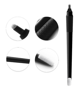 Phibrow estilo ceja negra desechables <span class=keywords><strong>Microblading</strong></span> plumas 0,18mm 18U pines <span class=keywords><strong>agujas</strong></span> de bordado de hojas de herramientas de mano con cepillo - Product Image 4