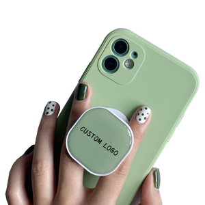 Pegangan Ponsel Persegi Logo Kustom Pemegang Ponsel Epoksi Warna Solid Soket Telepon Poppings Cetak Digital HD - Product Image 1