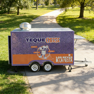 Remolque de café personalizado con certificación CE, aprobado por el DOT, totalmente equipado para un negocio único de café expreso y hamburguesas, tipo food truck. - Product Image 2