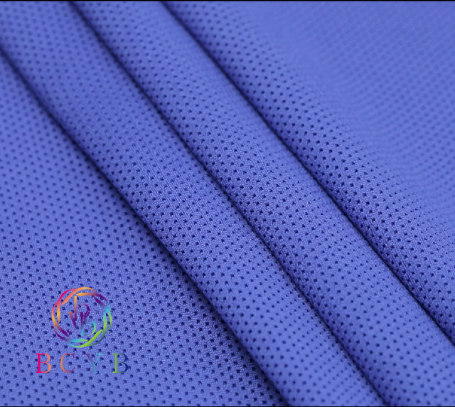 Breathable Quick-drying Sports Sun protection Clothing Fabric Polyester High Elastic Breathable Jacquard Mesh Fabric Sports