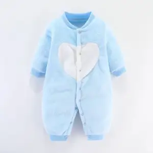 Flanel Bayi Baju Monyet Musim Dingin Bayi Pakaian Bayi Jumpsuit Kain Flanel 0-2 Tahun Pakaian Anak Piyama