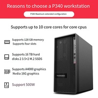 Pour Lenovo P340 I7/I9 GPU Workstation utilisé tour de bureau pour la conception rendu modélisation édition bureau stockage Commercial 16GB moi