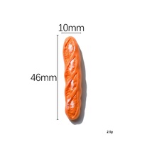 Kawaii Resin Mini american pizza Food Cabochon Flatback Cookie per figurine di cibo per casa delle bambole decorazione di artigianato fai da te