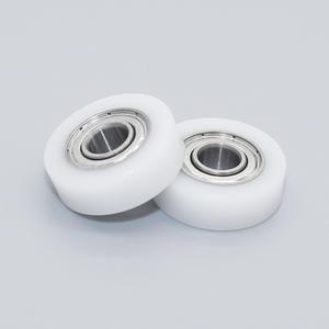 Rodamientos Suministrados Directamente por el Fabricante, Poleas Recubiertas de Goma de 4*13*4 mm, Rodillos Planos Recubiertos de POM para Puertas, Ventanas y Gabinetes - Product Image 2