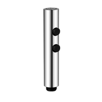 Pulvérisateur de bidet en acier inoxydable pour salle de bain Robinet de douche Shattaf noir avec finition chromée Motifs de pulvérisation de pluie douce