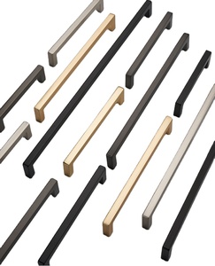 Minister Furniture Aluminium Pull Cabinet Handle Long Shape <b>for</b> Kitchen Furniture Wardrobe <b>Dresser</b> Drawer <b>for</b> Bedroom Minimalist - Product Image 2