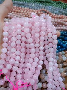 Perles rondes en quartz rose <span class=keywords><strong>de</strong></span> <span class=keywords><strong>Madagascar</strong></span>, shungite, tourmaline noire, pierres précieuses en vrac <span class=keywords><strong>de</strong></span> 10 mm - Product Image 4