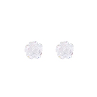 0649 S999 Silberne Nadel-Rosen-Ohrstecker für Damen, Schlichte und Modische Einzigartige Blumen-Ohrringe, Nischen-Design-Schmuck