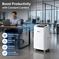 Aire Acondicionado Portátil Grandcool de Bajo Consumo, 7000, 9000, 12000, 14000 BTU, Unidad de Aire Acondicionado Móvil Inteligente con Wifi, Refrigeración y Calefacción para Habitaciones
