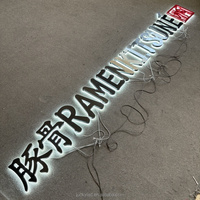 Enseignes lumineuses à lettres en relief avec éclairage LED, enseigne rétroéclairée à LED pour la décoration de magasins commerciaux, publicité extérieure