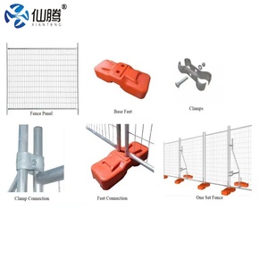 2.1*2.4 ngoài trời di động mạ kẽm hàn dây thép hàng rào Hội Đồng Quản trị cho Canada xây dựng trang web Kỹ thuật hàn lưới uốn - Product Image 2
