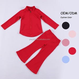 Tanzkleidung für Mädchen Yoga-Schlaghose und Jacke 2-teiliges Yoga-Set Fitness-Oberteil Sportanzug Yoga-Workout-Set für Kinder - Product Image 4