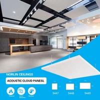 Panneaux acoustiques suspendus Wave Suspended Celotex avec certification CE ISO pour salle de réunion de bureau