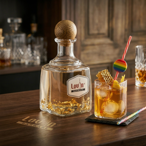 Carafe à liqueur 1000 ml, contenant vide pour spiritueux, étiquette personnalisée, emballage de bar - Product Image 1