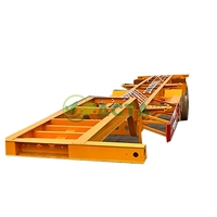 Châssis squelettique à 3 essieux 40ft 20ft Semi-remorque Lowbed Flat Pack Long Beam Dump Truck 12R22.5 Steel Tire 4-axis Container Chassis